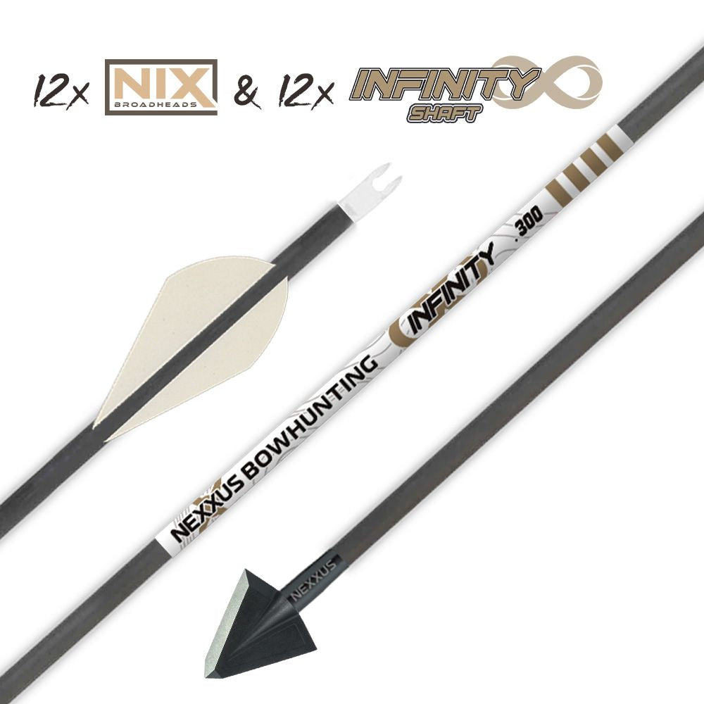 Infinity Shaft / Nix Broadhead Bundle - 12 Pack