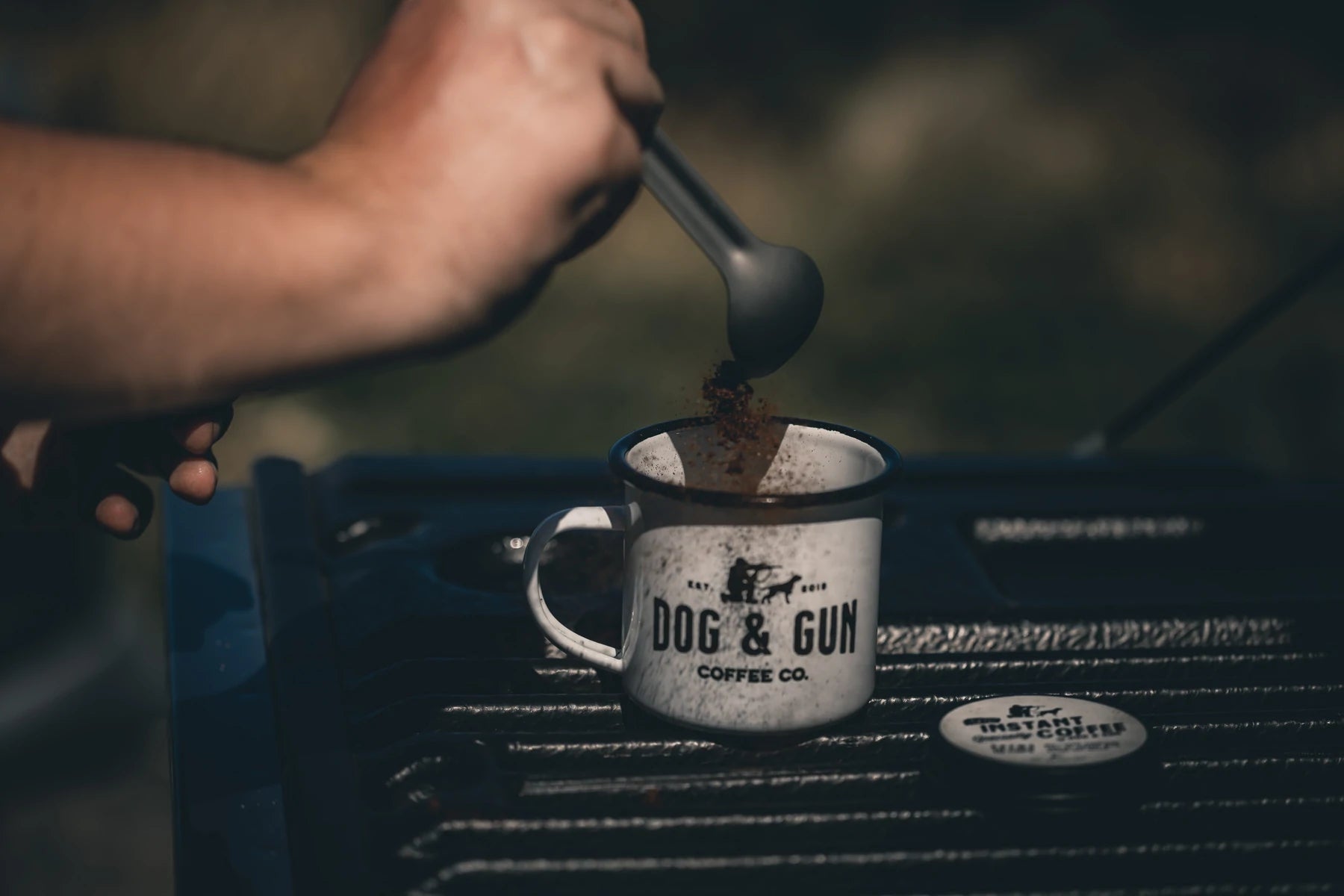 Dog & Gun - Enamel Mug